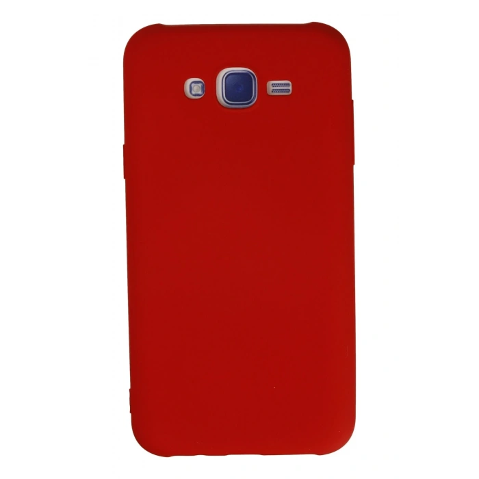 Mey İthalat®  Samsung Galaxy J7 Kılıf Nano içi Kadife Silikon - Kırmızı