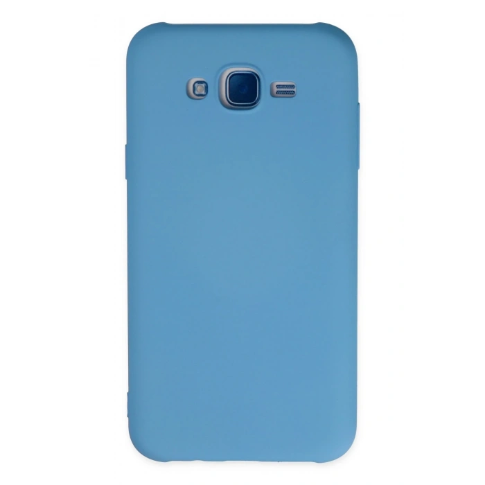 Mey İthalat®  Samsung Galaxy J7 Kılıf Nano içi Kadife Silikon - Mavi