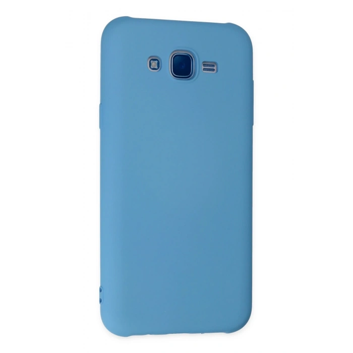 Mey İthalat®  Samsung Galaxy J7 Kılıf Nano içi Kadife Silikon - Mavi