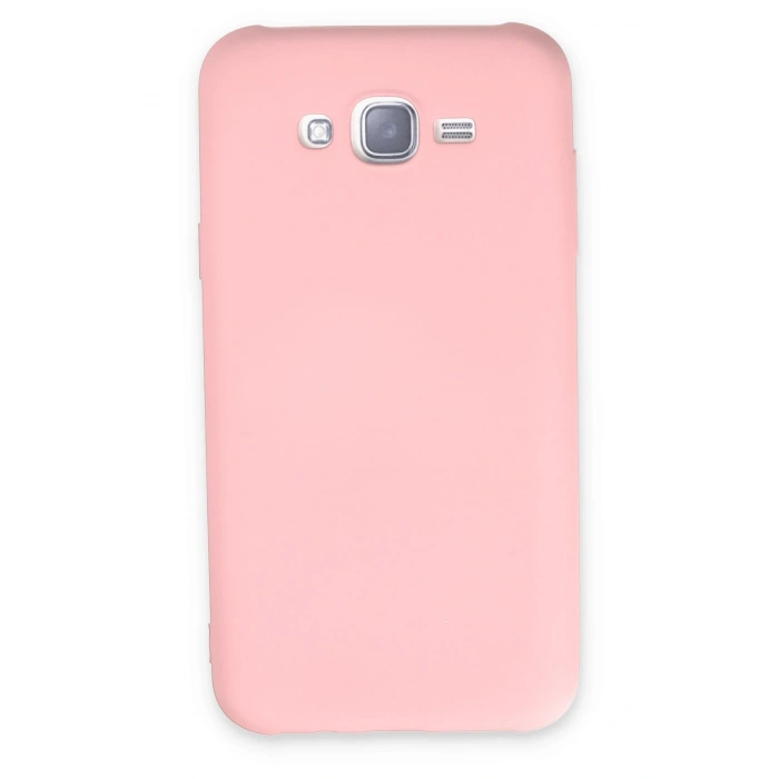 Mey İthalat®  Samsung Galaxy J7 Kılıf Nano içi Kadife Silikon - Pudra