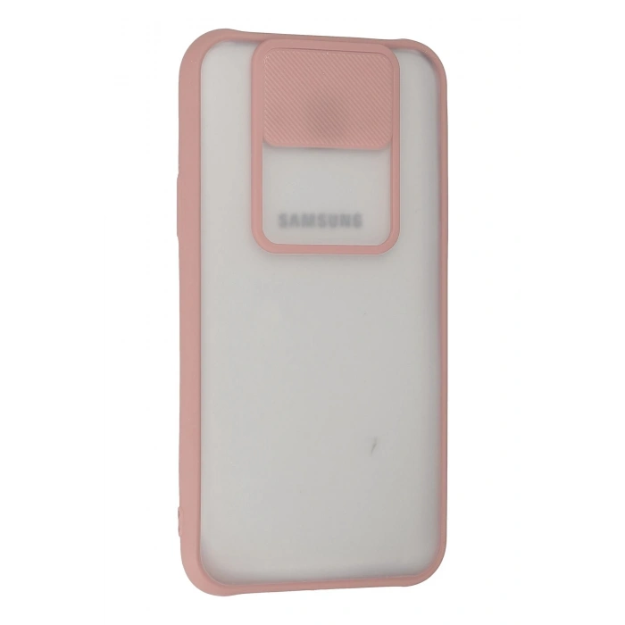 Mey İthalat®  Samsung Galaxy J7 Kılıf Palm Buzlu Kamera Sürgülü Silikon - Pembe