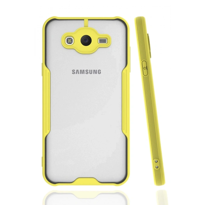 Mey İthalat®  Samsung Galaxy J7 Kılıf Platin Silikon - Sarı