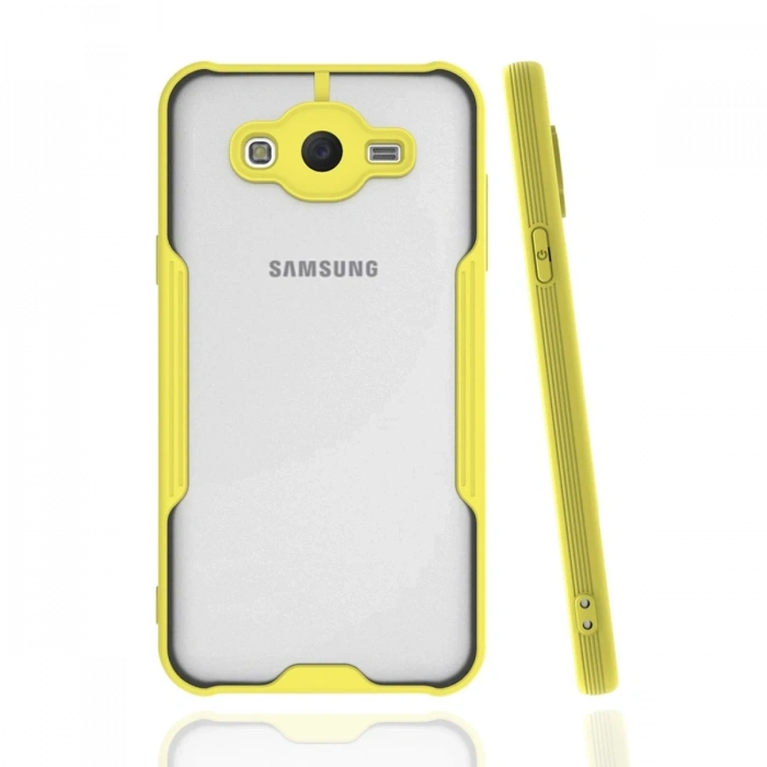 Mey İthalat®  Samsung Galaxy J7 Kılıf Platin Silikon - Sarı