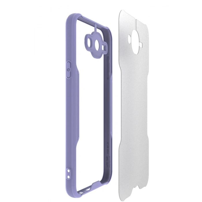 Mey İthalat®  Samsung Galaxy J7 Kılıf Platin Silikon - Siyah