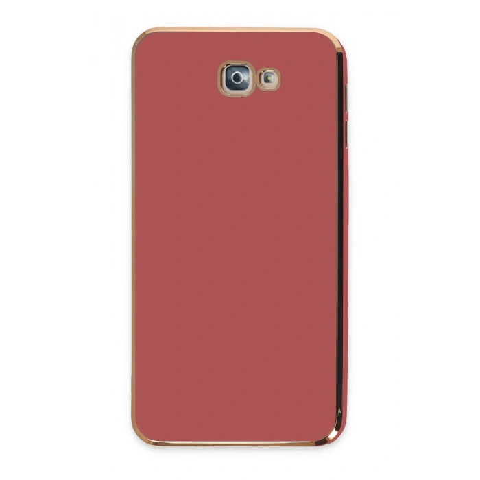 Mey İthalat®  Samsung Galaxy J7 Prime Kılıf Volet Silikon - Kırmızı