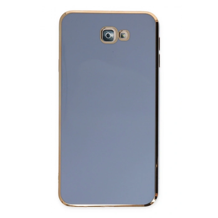 Mey İthalat®  Samsung Galaxy J7 Prime Kılıf Volet Silikon - Mavi
