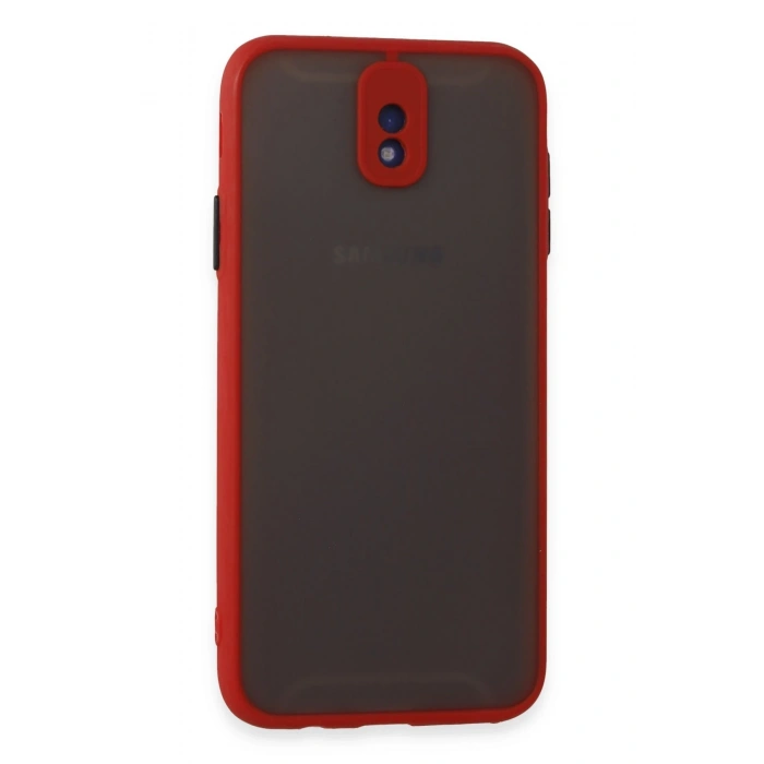 Mey İthalat®  Samsung Galaxy J7 Pro / J730 Kılıf Montreal Silikon Kapak - Kırmızı