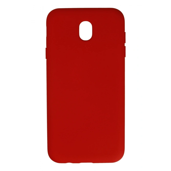 Mey İthalat®  Samsung Galaxy J7 Pro / J730 Kılıf Nano içi Kadife Silikon - Kırmızı
