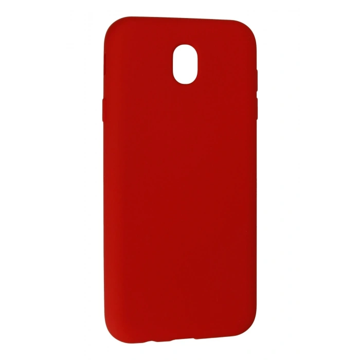 Mey İthalat®  Samsung Galaxy J7 Pro / J730 Kılıf Nano içi Kadife Silikon - Kırmızı