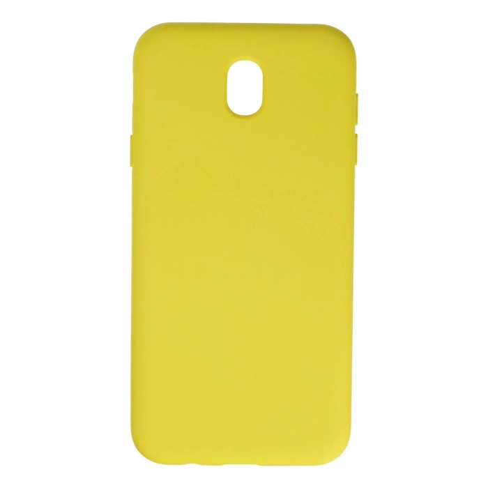 Mey İthalat®  Samsung Galaxy J7 Pro / J730 Kılıf Nano içi Kadife Silikon - Sarı
