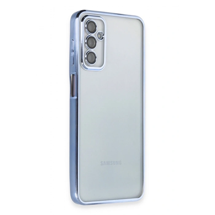 Mey İthalat®  Samsung Galaxy M23 Kılıf  Lensli Silikon - Açık Mavi