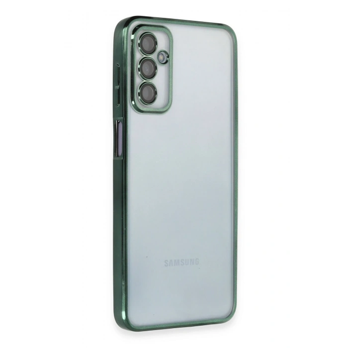Mey İthalat®  Samsung Galaxy M23 Kılıf  Lensli Silikon - Yeşil