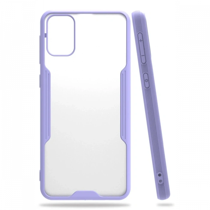 Mey İthalat®  Samsung Galaxy M31 Kılıf Platin Silikon - Lila