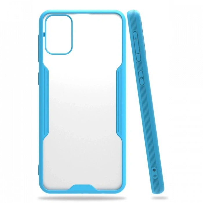 Mey İthalat®  Samsung Galaxy M31 Kılıf Platin Silikon - Mavi