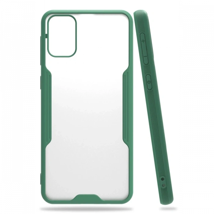 Mey İthalat®  Samsung Galaxy M31 Kılıf Platin Silikon - Yeşil