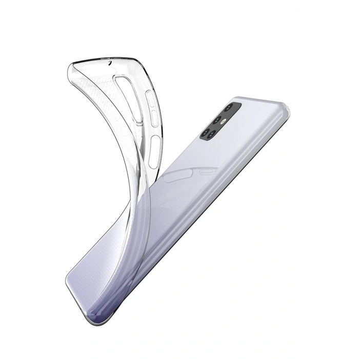 Mey İthalat®  Samsung Galaxy M31S Kılıf Lüx Şeffaf Silikon