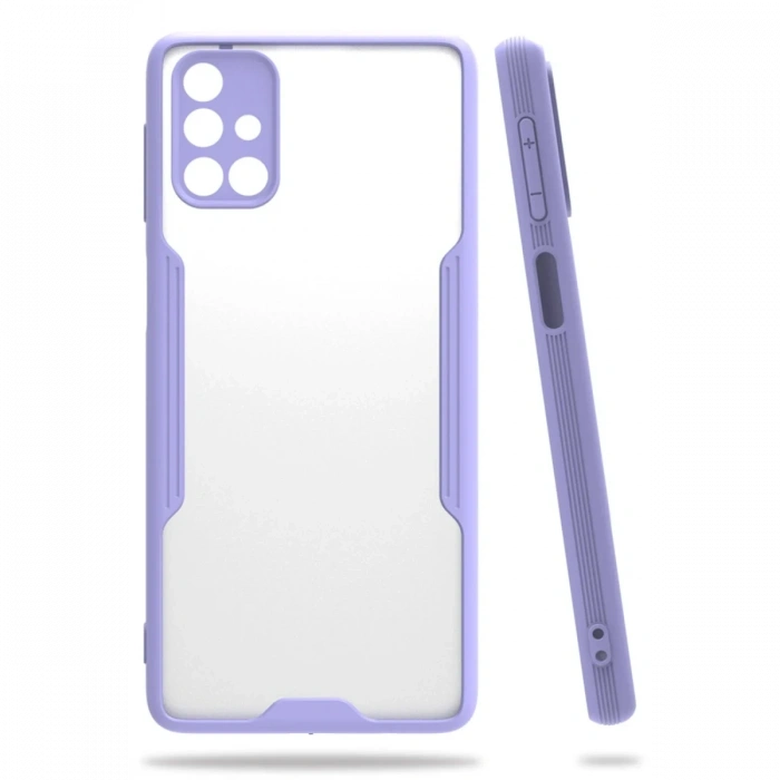 Mey İthalat®  Samsung Galaxy M31S Kılıf Platin Silikon - Lila