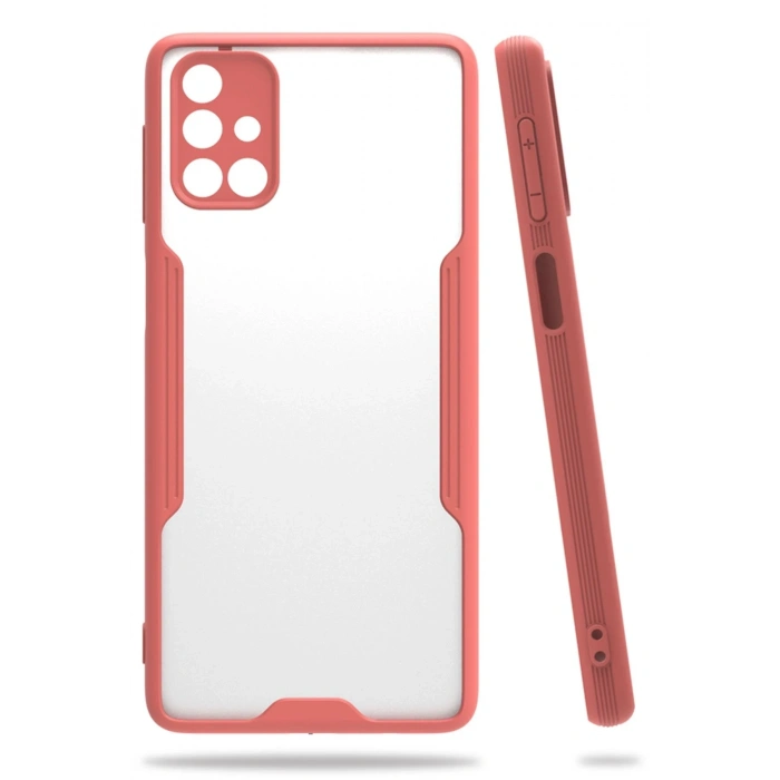 Mey İthalat®  Samsung Galaxy M31S Kılıf Platin Silikon - Pembe