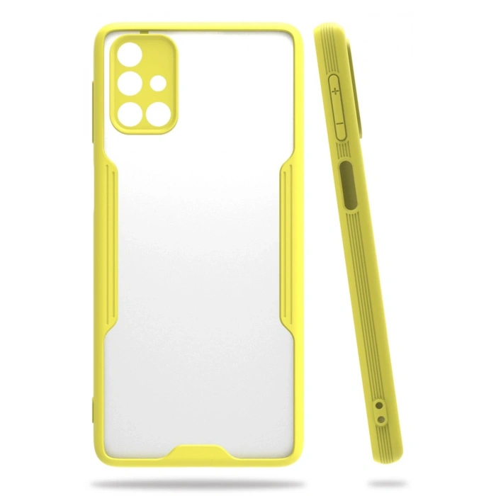 Mey İthalat®  Samsung Galaxy M31S Kılıf Platin Silikon - Sarı