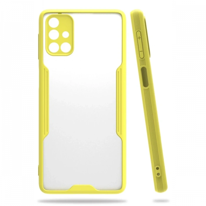 Mey İthalat®  Samsung Galaxy M31S Kılıf Platin Silikon - Sarı