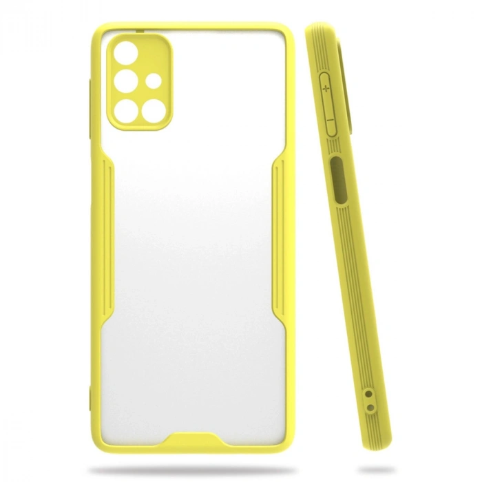 Mey İthalat®  Samsung Galaxy M31S Kılıf Platin Silikon - Sarı