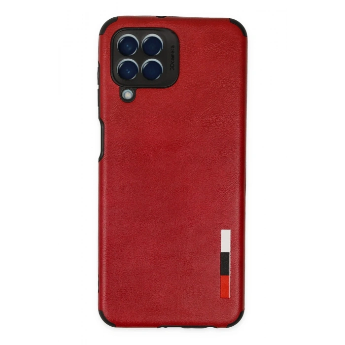 Mey İthalat®  Samsung Galaxy M33 Kılıf Loop Deri Silikon - Kırmızı