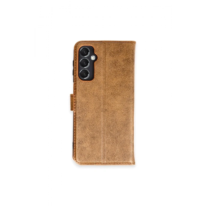 Mey İthalat®  Samsung Galaxy M34 5G Kılıf Trend S Plus Kapaklı Kılıf - Taba