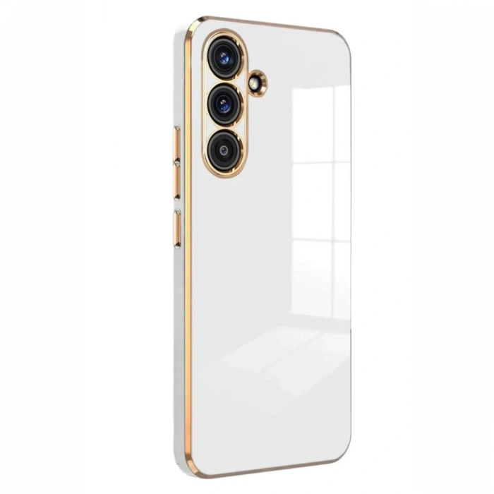 Mey İthalat®  Samsung Galaxy M34 5G Kılıf Volet Silikon - Beyaz