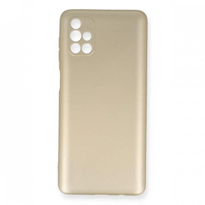 Mey İthalat®  Samsung Galaxy M51 Kılıf First Silikon - Gold