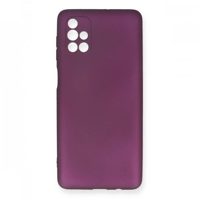 Mey İthalat®  Samsung Galaxy M51 Kılıf First Silikon - Mürdüm
