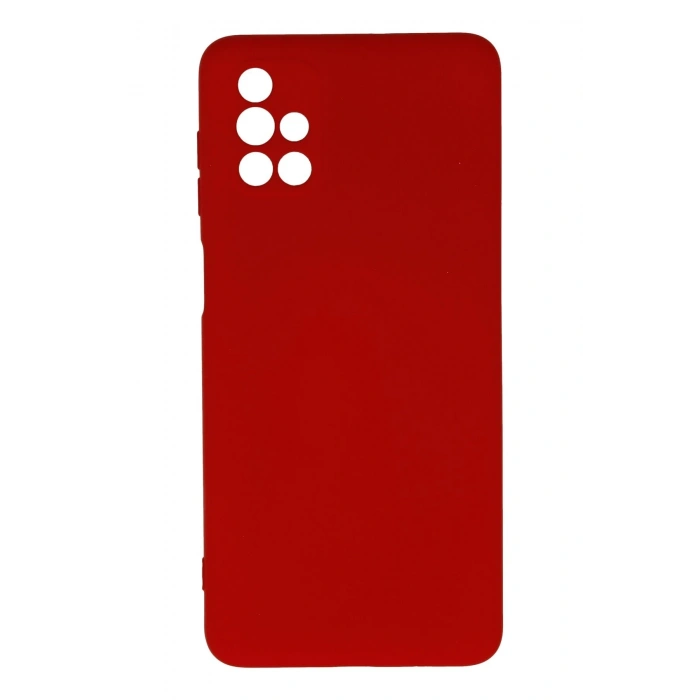 Mey İthalat®  Samsung Galaxy M51 Kılıf Nano içi Kadife Silikon - Kırmızı