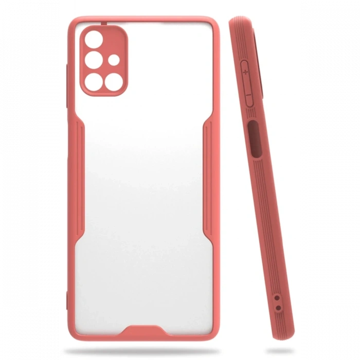 Mey İthalat®  Samsung Galaxy M51 Kılıf Platin Silikon - Pembe