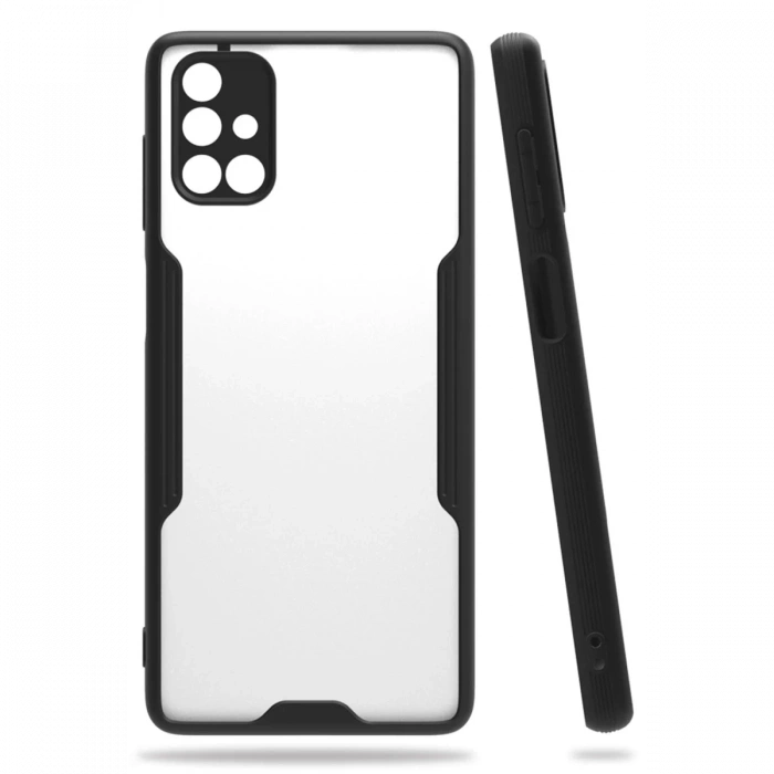 Mey İthalat®  Samsung Galaxy M51 Kılıf Platin Silikon - Siyah