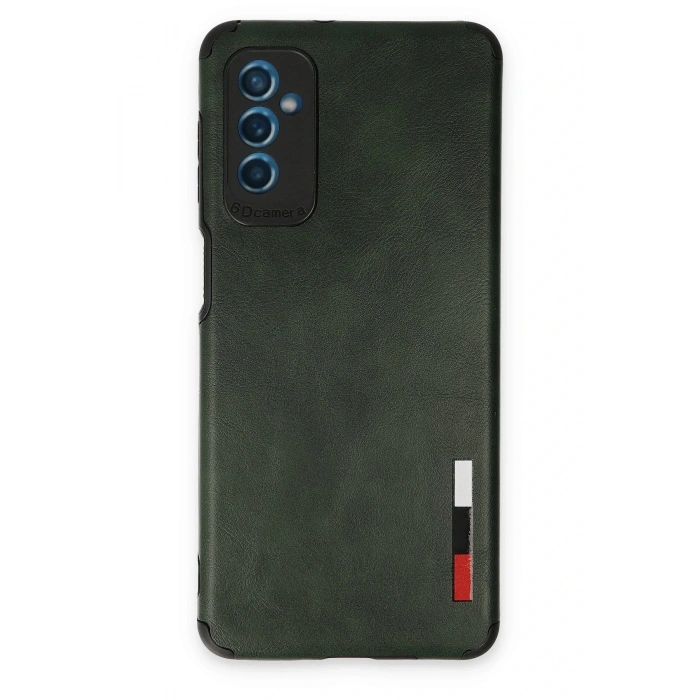 Mey İthalat®  Samsung Galaxy M52 5G Kılıf Loop Deri Silikon - Yeşil