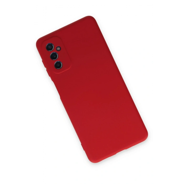 Mey İthalat®  Samsung Galaxy M52 5G Kılıf Nano içi Kadife Silikon - Kırmızı