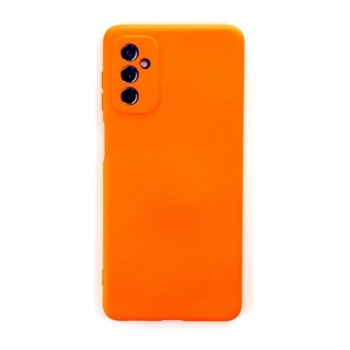 Mey İthalat®  Samsung Galaxy M52 5G Kılıf Nano içi Kadife Silikon - Turuncu