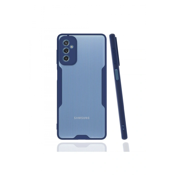 Mey İthalat®  Samsung Galaxy M52 5G Kılıf Platin Silikon - Lacivert