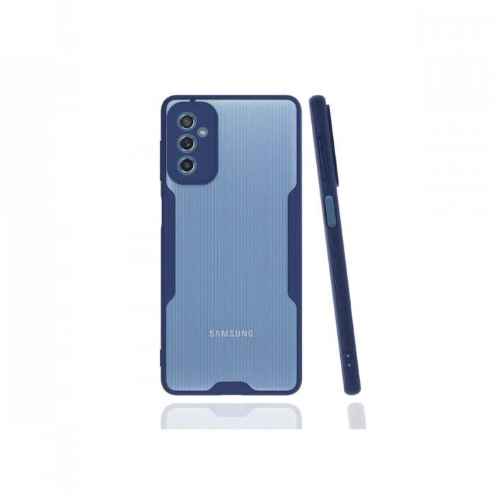 Mey İthalat®  Samsung Galaxy M52 5G Kılıf Platin Silikon - Lacivert