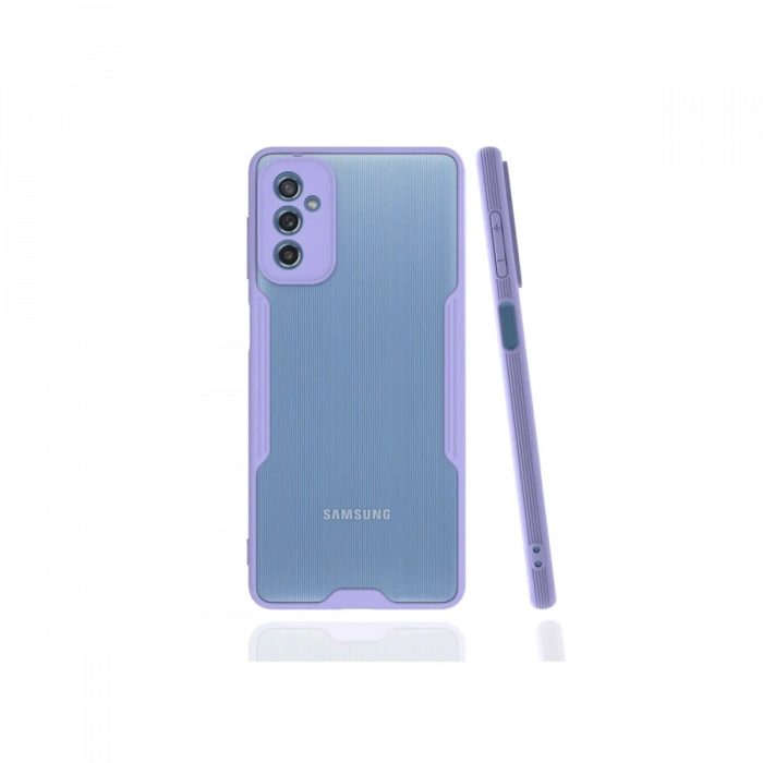 Mey İthalat®  Samsung Galaxy M52 5G Kılıf Platin Silikon - Lila
