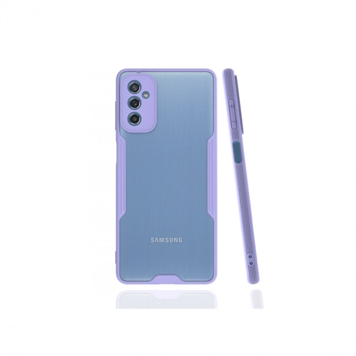 Mey İthalat®  Samsung Galaxy M52 5G Kılıf Platin Silikon - Lila