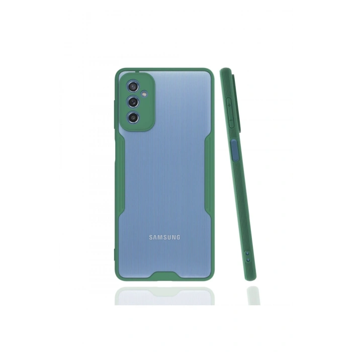 Mey İthalat®  Samsung Galaxy M52 5G Kılıf Platin Silikon - Yeşil