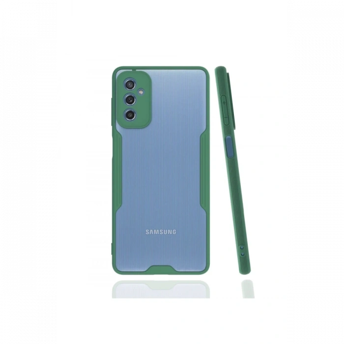 Mey İthalat®  Samsung Galaxy M52 5G Kılıf Platin Silikon - Yeşil