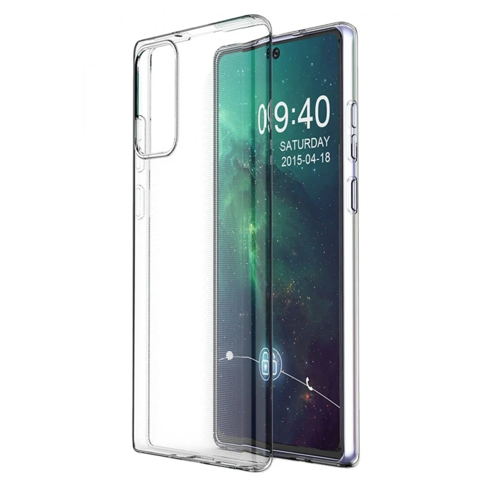 Mey İthalat®  Samsung Galaxy Note 20 Kılıf Lüx Şeffaf Silikon