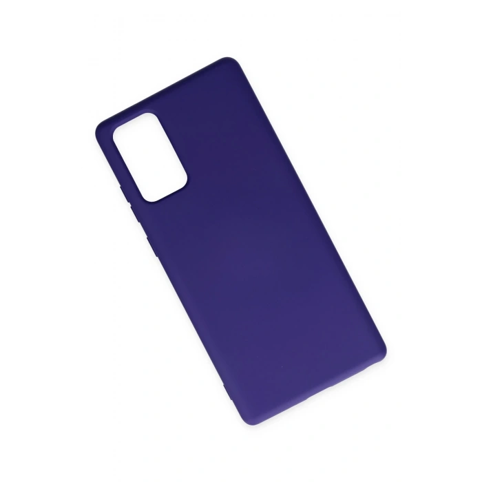 Mey İthalat®  Samsung Galaxy Note 20 Kılıf Nano içi Kadife Silikon - Mor