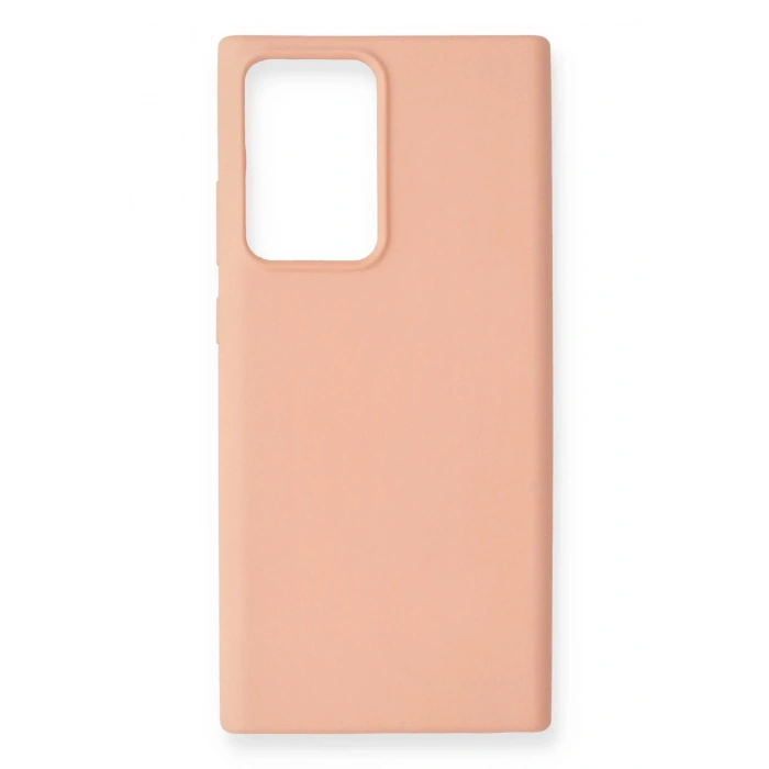 Mey İthalat®  Samsung Galaxy Note 20 Ultra Kılıf Nano içi Kadife Silikon - Pudra