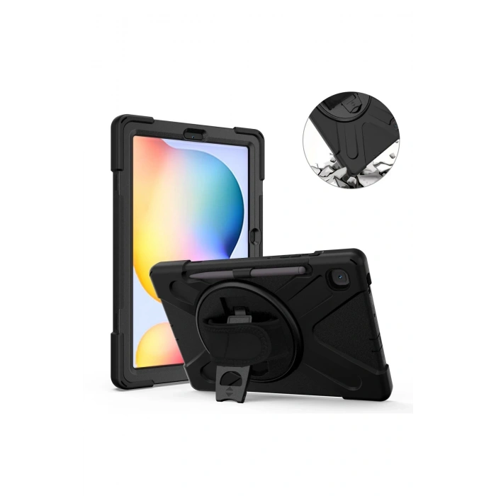 Mey İthalat®  Samsung Galaxy P610 Tab S6 Lite 10.4 Kılıf Amazing Tablet Kapak - Siyah