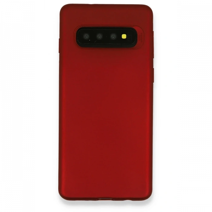 Mey İthalat®  Samsung Galaxy S10 Plus Kılıf First Silikon - Bordo