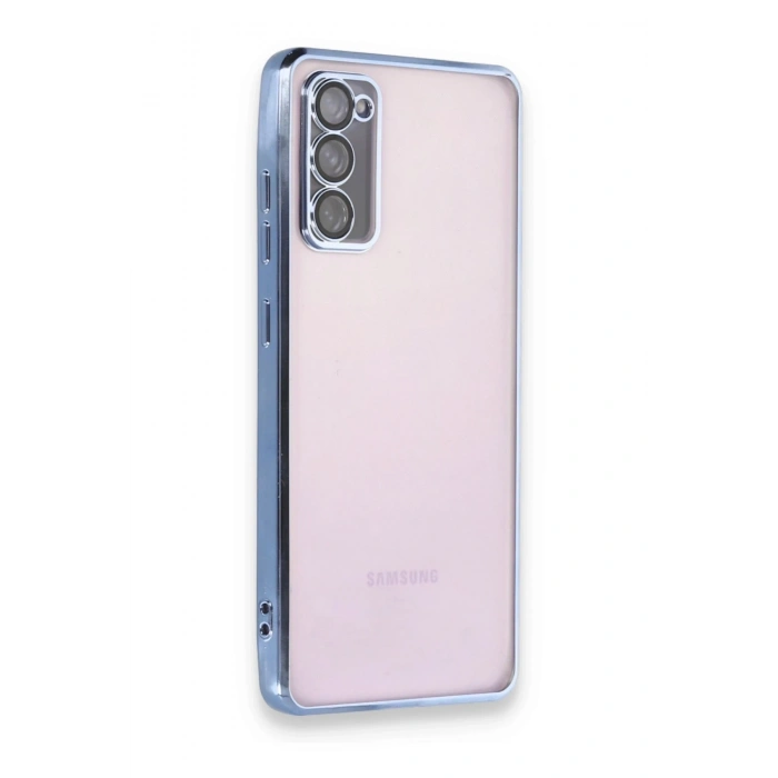 Mey İthalat®  Samsung Galaxy S20 FE Kılıf  Lensli Silikon - Açık Mavi