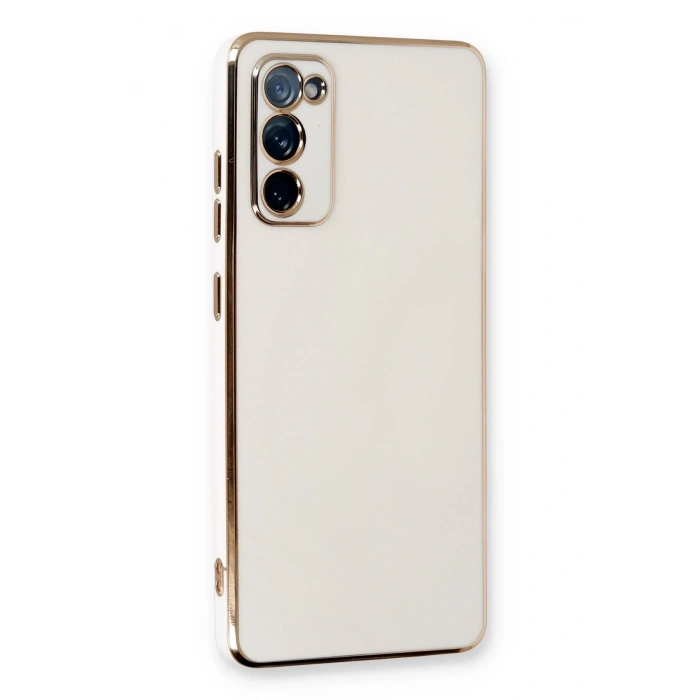Mey İthalat®  Samsung Galaxy S20 FE Kılıf Volet Silikon - Beyaz