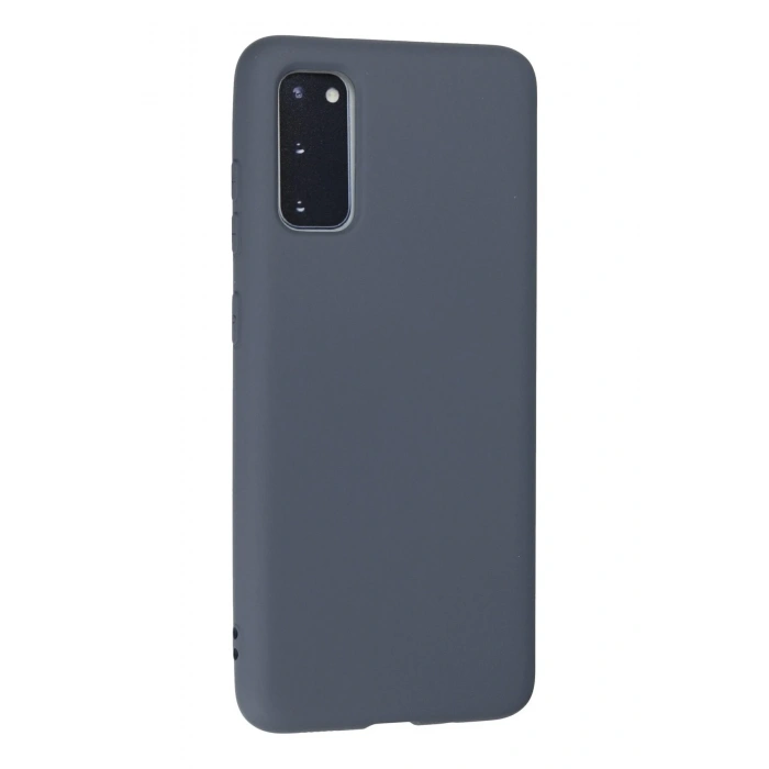 Mey İthalat®  Samsung Galaxy S20 Kılıf Nano içi Kadife Silikon - Gri
